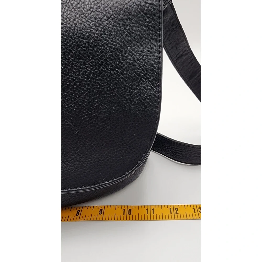 M. London Messenger Black Bag Genuine Leather Made USA Vintage 80-90s Shoulder